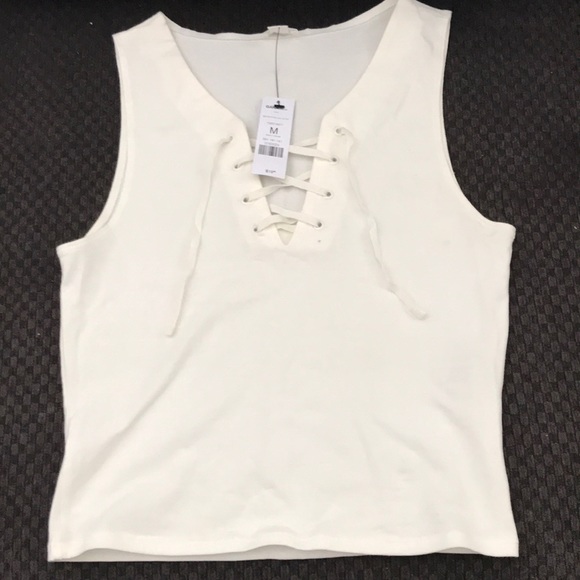 Garage Lace Up Tank Top - Picture 1 of 2